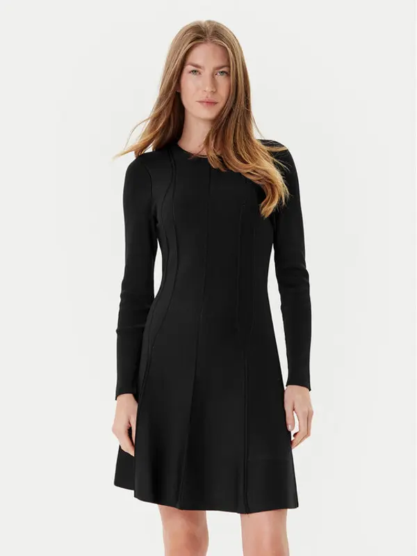 TWINSET TWINSET Džemper haljina 252TP3640 Crna Slim Fit