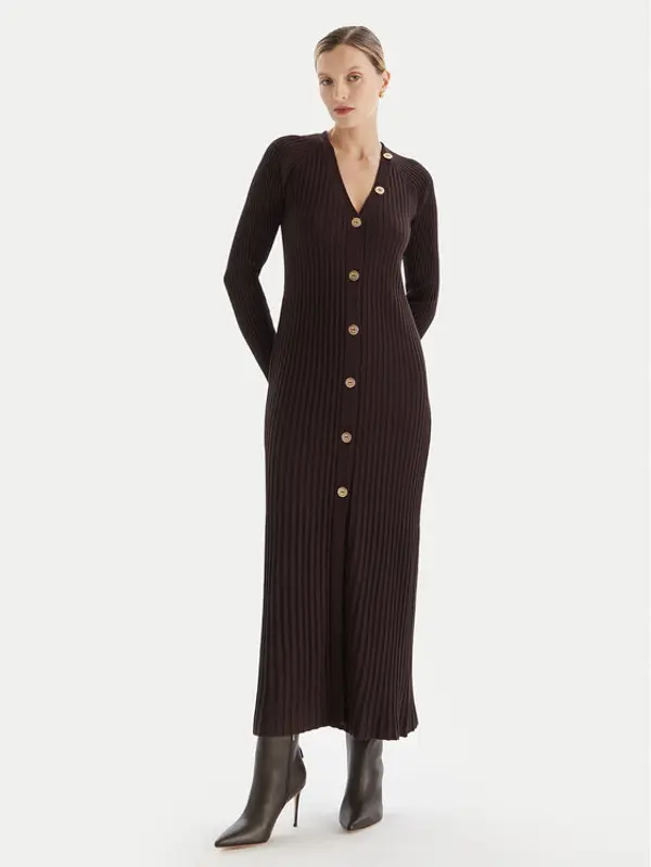 TWINSET TWINSET Džemper haljina 252TT3400 Smeđa Slim Fit