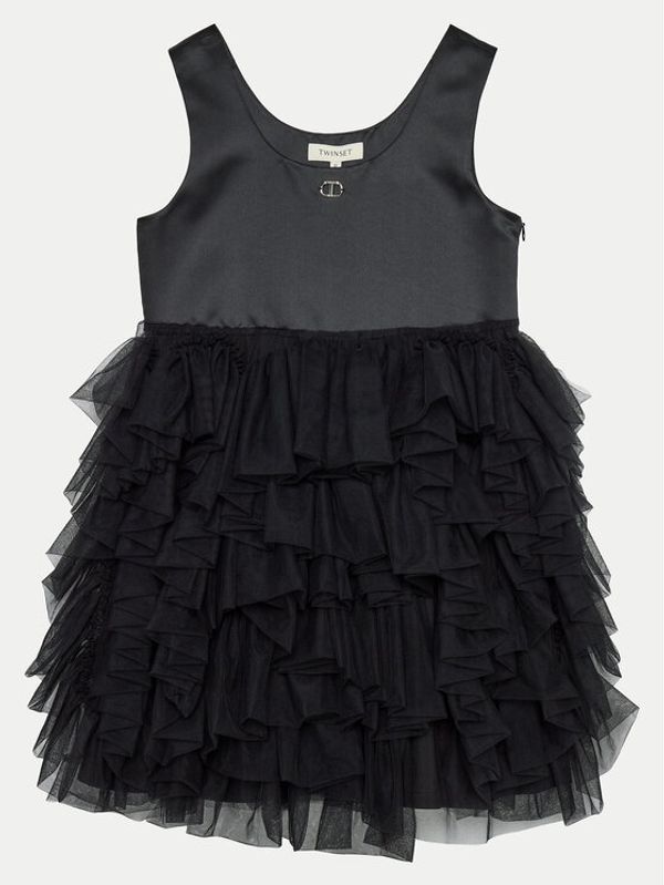 TWINSET TWINSET Elegantna haljina 242GJ2061 Crna Regular Fit