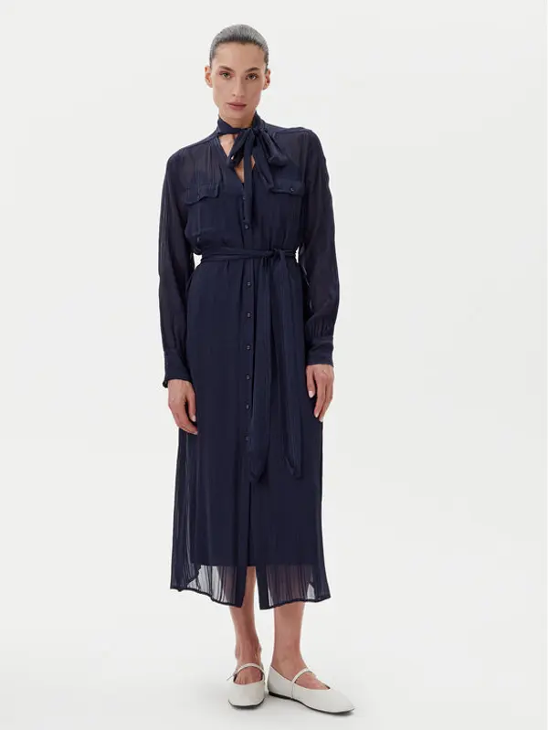 TWINSET TWINSET Haljina košulja 251TP2260 Tamnoplava Loose Fit