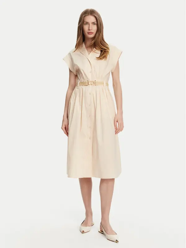 TWINSET TWINSET Haljina košulja 251TT2102 Ružičasta Loose Fit