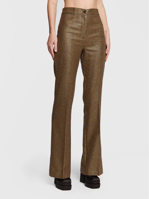 TWINSET TWINSET Hlače 222TT231A Zlatna Flare Fit
