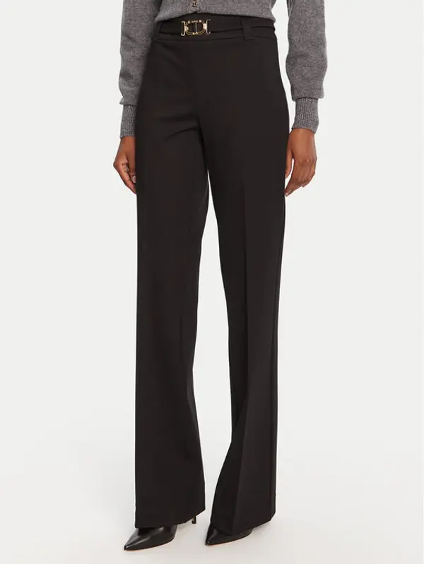 TWINSET TWINSET Hlače 252TP2602 Crna Flare Fit