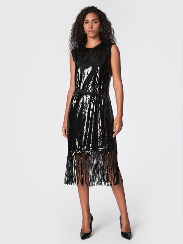 TWINSET TWINSET Koktel haljina 222TT205D Crna Regular Fit