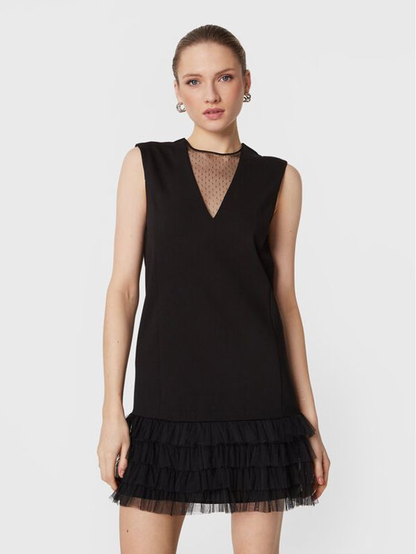 TWINSET TWINSET Koktel haljina 231TP2051 Crna Relaxed Fit