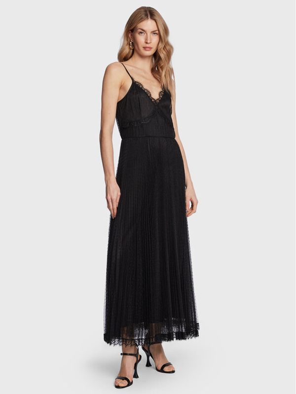 TWINSET TWINSET Koktel haljina 231TP2440 Crna Regular Fit