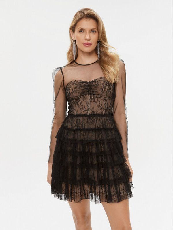 TWINSET TWINSET Koktel haljina 232TT2071 Crna Regular Fit