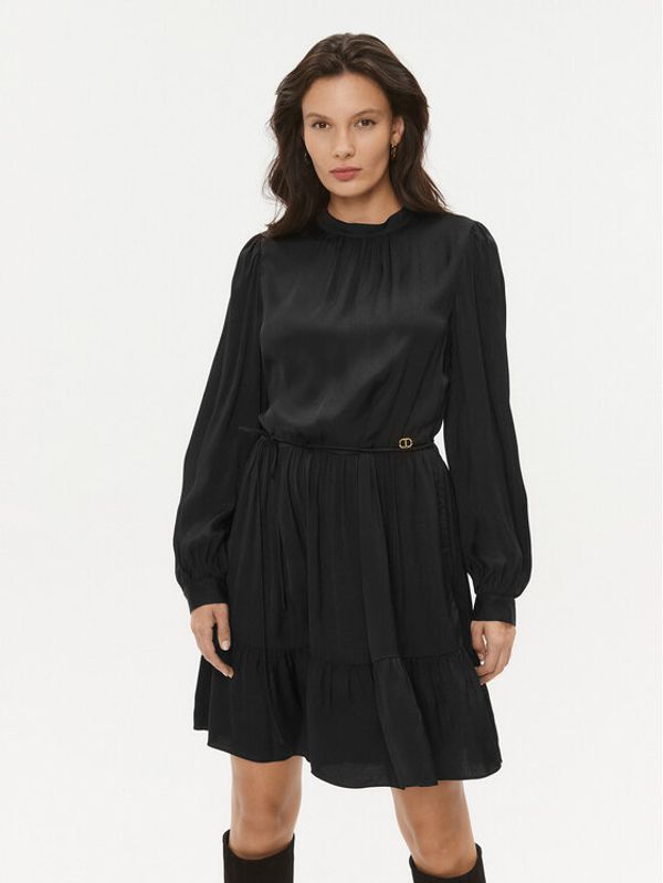 TWINSET TWINSET Koktel haljina 232TT2174 Crna Regular Fit