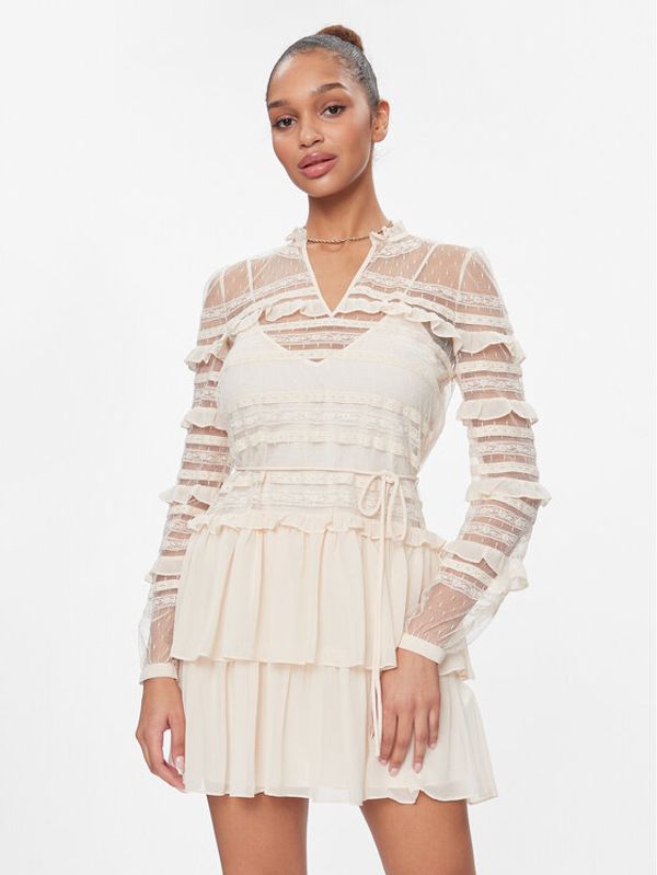 TWINSET TWINSET Koktel haljina 241TP2040 Écru Regular Fit