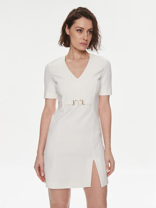 TWINSET TWINSET Koktel haljina 241TP2275 Écru Regular Fit