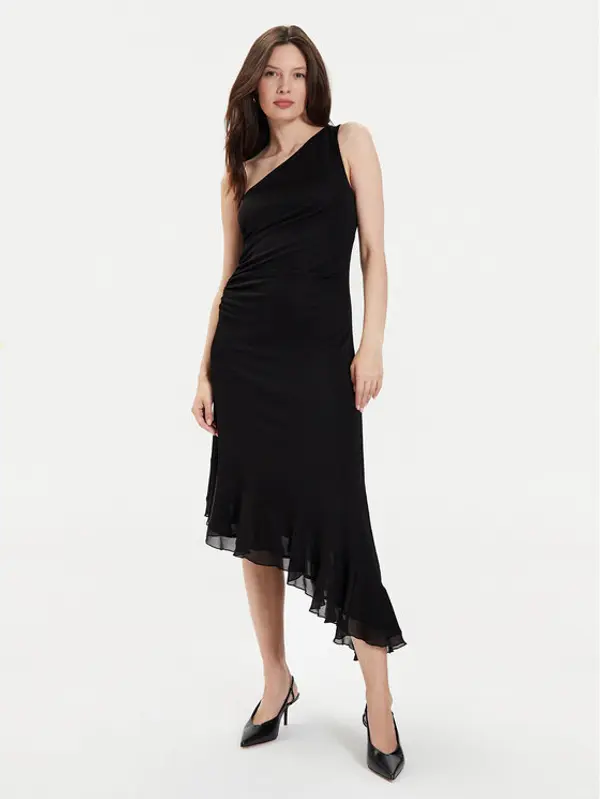 TWINSET TWINSET Koktel haljina 241TT2093 Crna Regular Fit