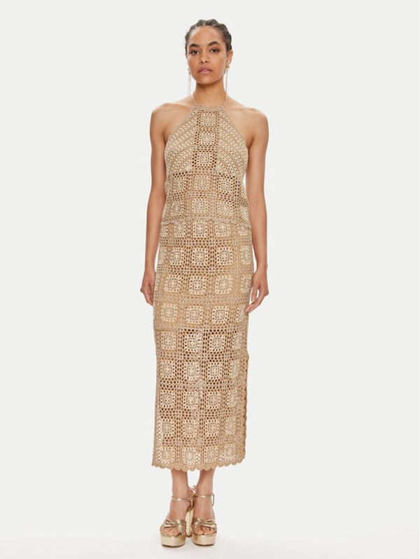 TWINSET TWINSET Komplet topića i suknje 241TT3314 Bež Slim Fit