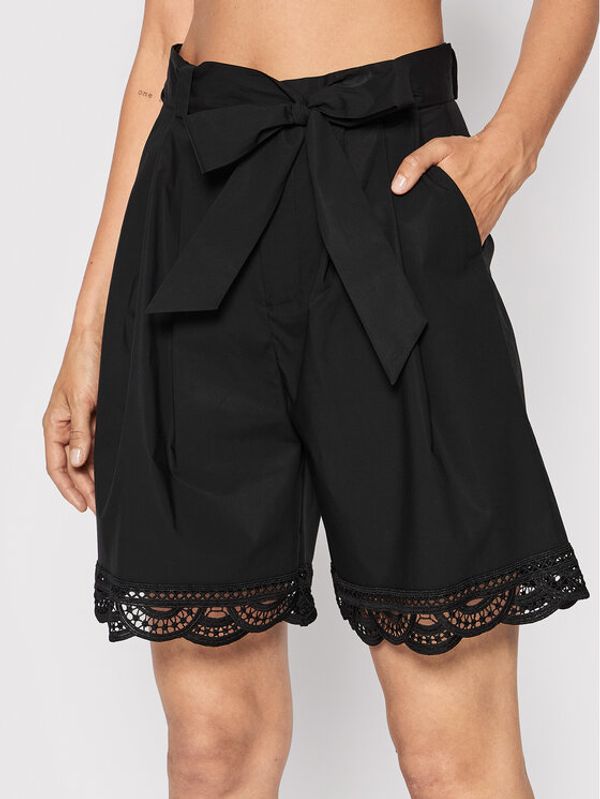 TWINSET TWINSET Kratke hlače 221TT2136 Crna Loose Fit