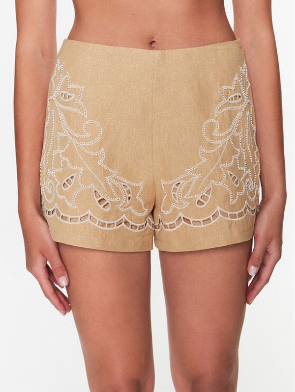 TWINSET TWINSET Kratke hlače 231TT2382 Bež Regular Fit