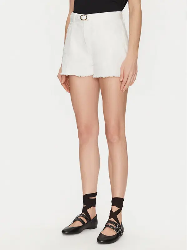 TWINSET TWINSET Kratke traperice 251TP2593 Écru Loose Fit