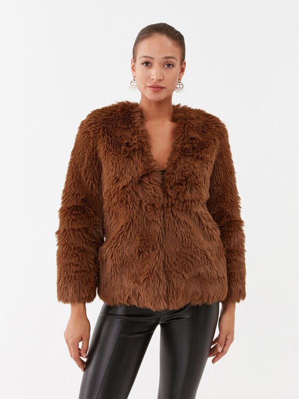 TWINSET TWINSET Krzno 232TP2301 Smeđa Slim Fit