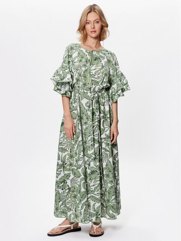 TWINSET TWINSET Ljetna haljina 231LM2PDD Zelena Relaxed Fit