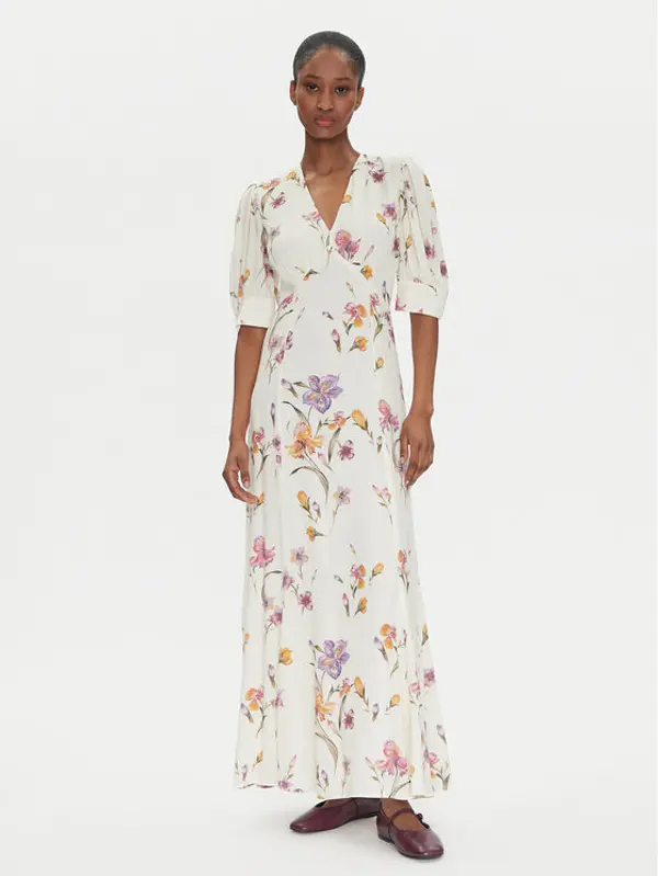 TWINSET TWINSET Ljetna haljina 251TP2770 Écru Slim Fit