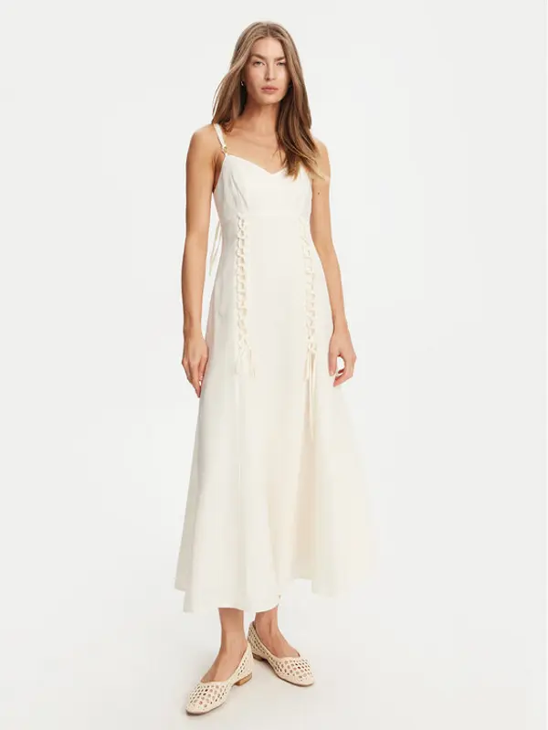 TWINSET TWINSET Ljetna haljina 251TT2070 Écru Regular Fit