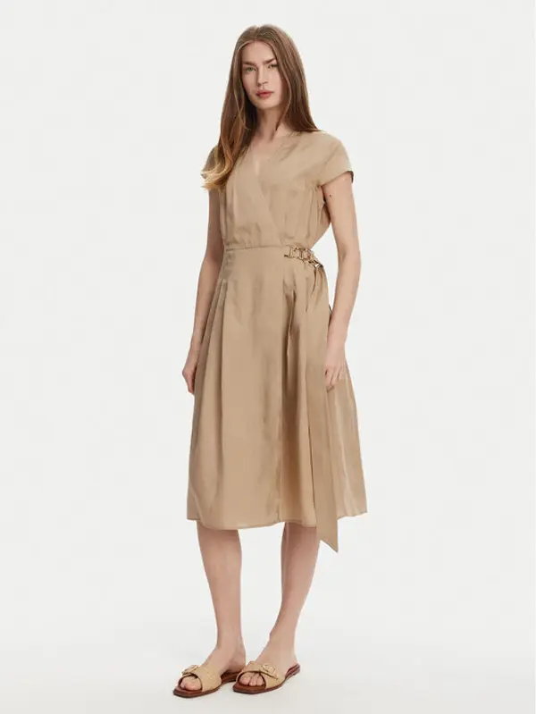 TWINSET TWINSET Ljetna haljina 251TT2072 Bež Loose Fit