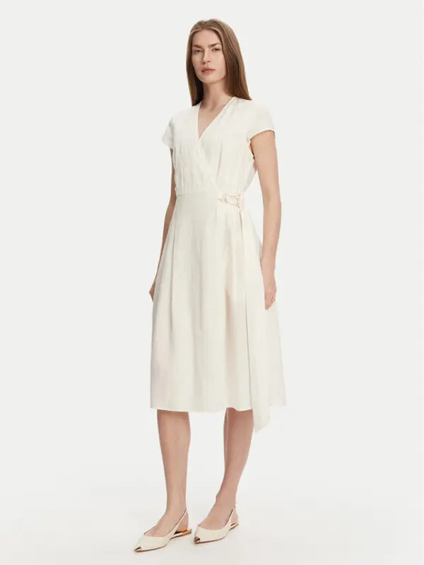 TWINSET TWINSET Ljetna haljina 251TT2072 Écru Loose Fit