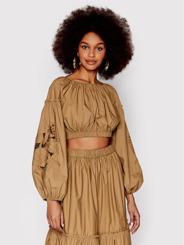 TWINSET TWINSET Majica 221LB2JBB Smeđa Regular Fit