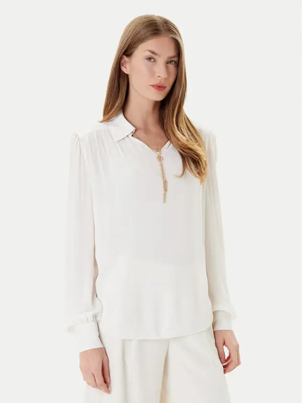 TWINSET TWINSET Majica 252TP2291 Écru Relaxed Fit
