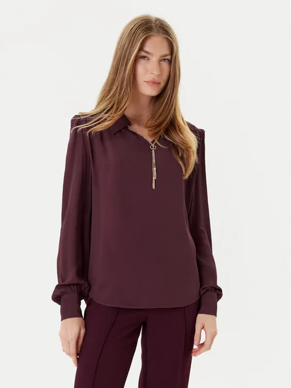 TWINSET TWINSET Majica 252TP2291 Tamnocrvena Loose Fit