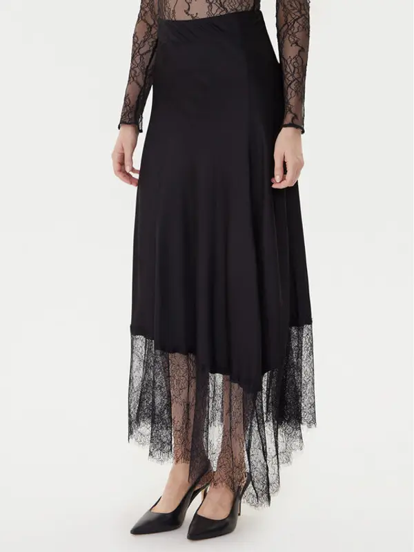 TWINSET TWINSET Midi suknja 252LL2TCC Crna Regular Fit