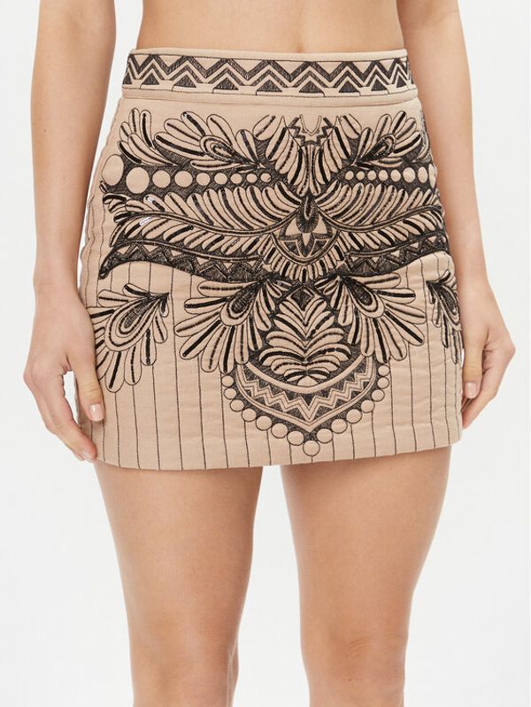 TWINSET TWINSET Mini suknja 232TP2672 Bež Slim Fit