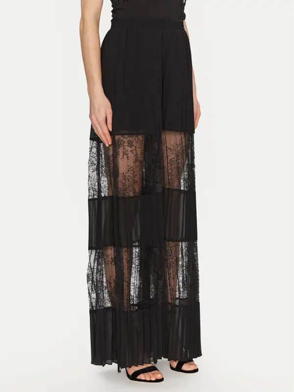 TWINSET TWINSET Palazzo hlače 251TP2782 Crna Wide Leg
