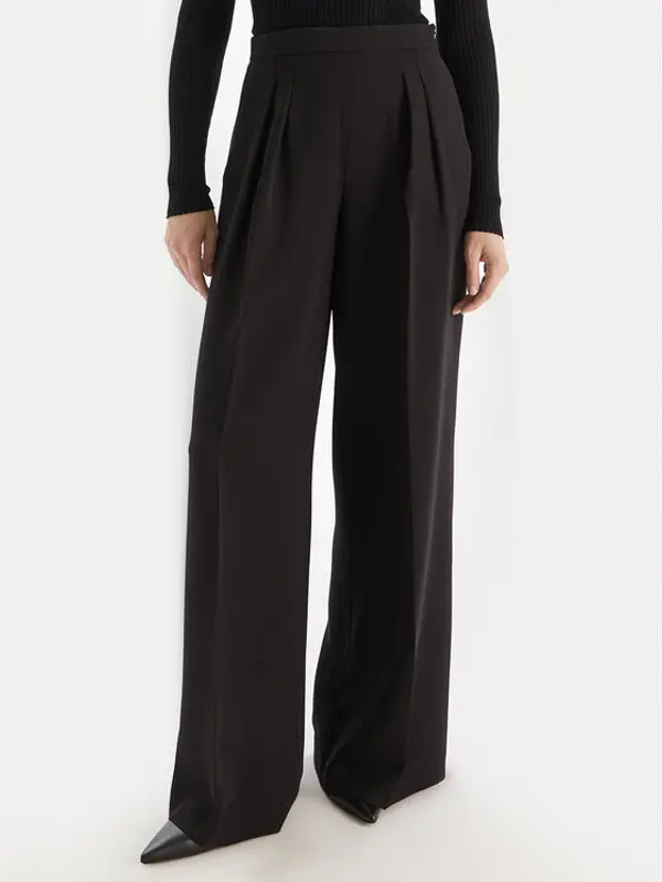 TWINSET TWINSET Palazzo hlače 252TT2401 Crna Wide Leg