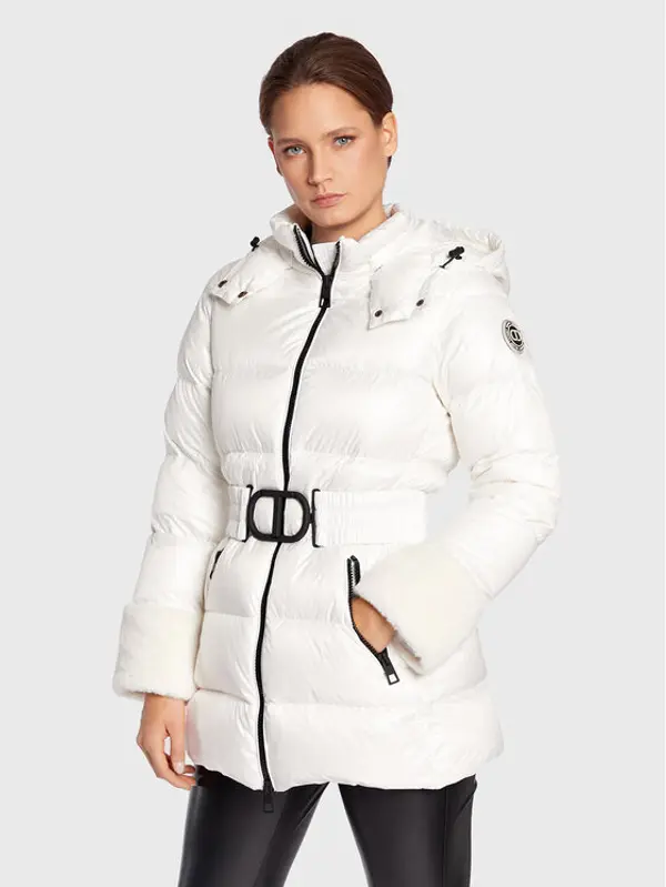 TWINSET TWINSET Pernata jakna 222TP2203 Bijela Regular Fit