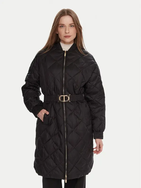 TWINSET TWINSET Prijelazna jakna 252TP2130 Crna Regular Fit