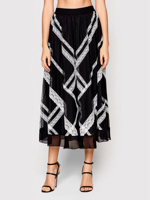 TWINSET TWINSET suknja od tila 221TP2173 Crna Regular Fit