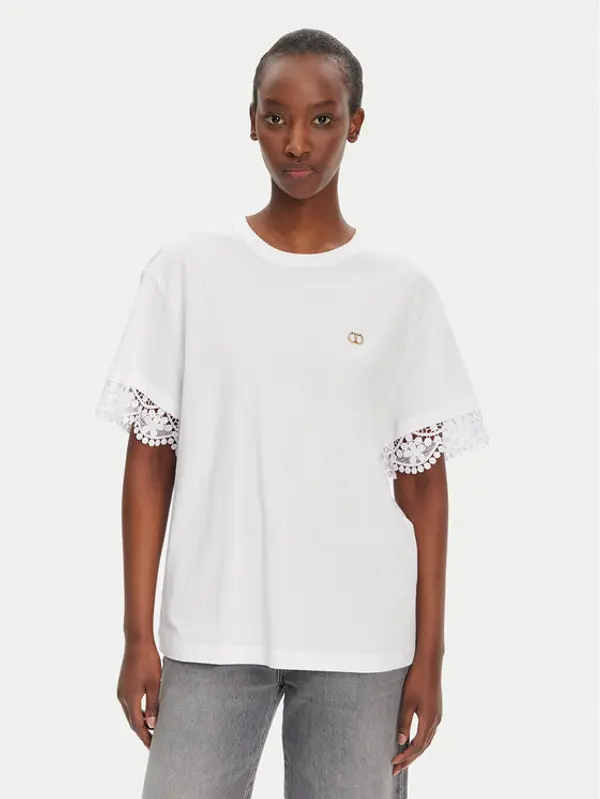 TWINSET TWINSET T-shirt 251TT2410 Bijela Relaxed Fit