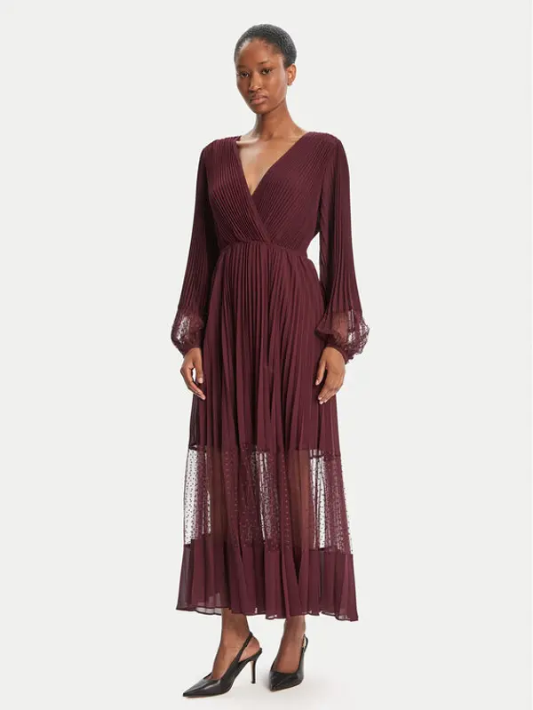 TWINSET TWINSET Večernja haljina 252TP2641 Tamnocrvena Regular Fit