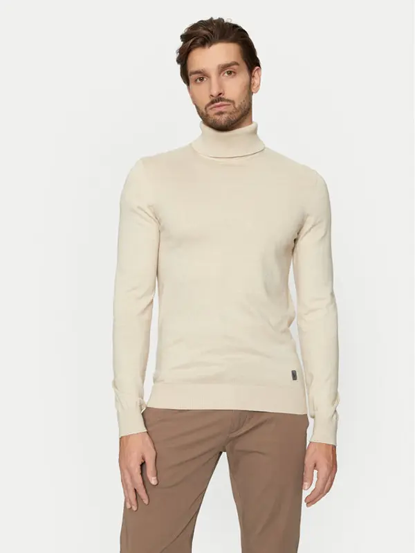 U.S. Polo Assn. U.S. Polo Assn. Dolčevita MUP3798 Bež Slim Fit