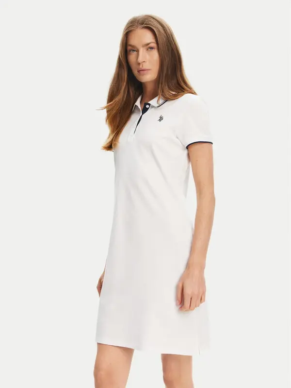 U.S. Polo Assn. U.S. Polo Assn. Haljina za svaki dan WUP1312 Bijela Regular Fit