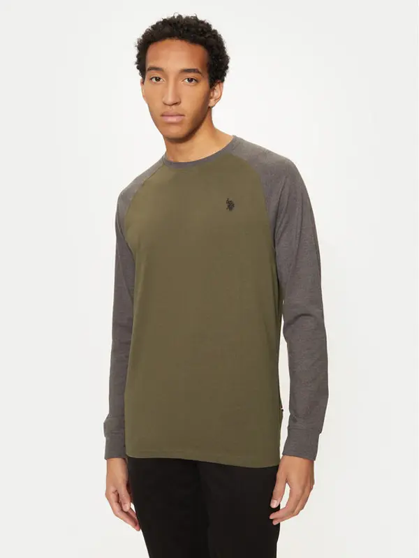 U.S. Polo Assn. U.S. Polo Assn. Majica dugih rukava MUP1588 Zelena Regular Fit