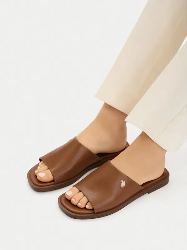 U.S. Polo Assn. U.S. Polo Assn. Natikače EO-MARINA003W/6Y1 Smeđa