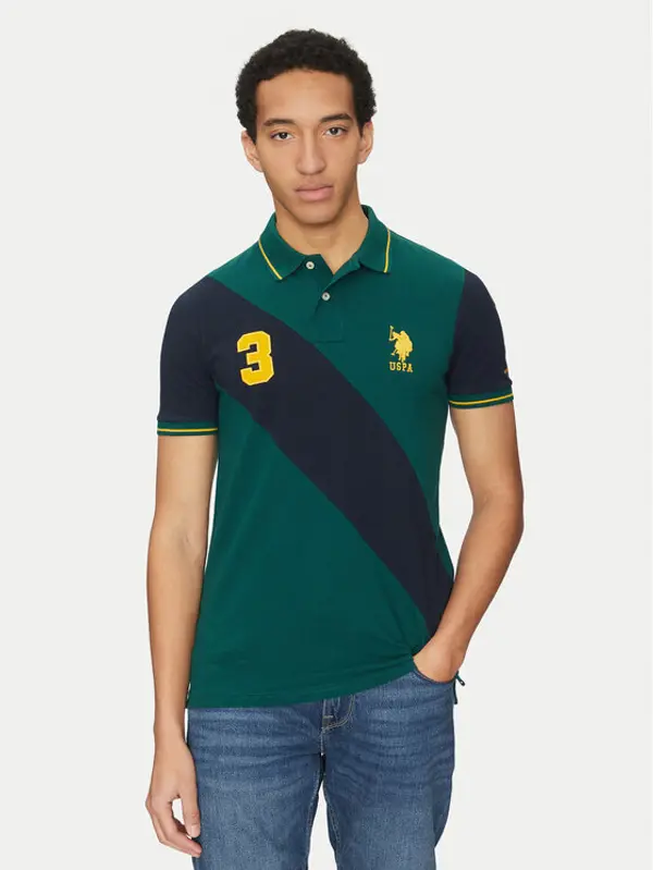 U.S. Polo Assn. U.S. Polo Assn. Polo MUP3996 Zelena Regular Fit