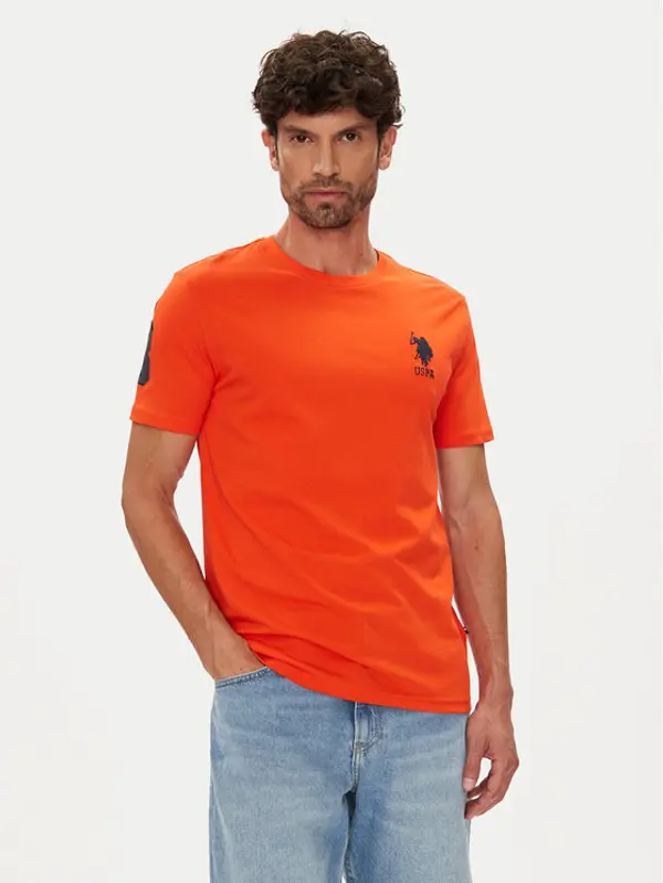 U.S. Polo Assn. U.S. Polo Assn. T-shirt MUP3311 Narančasta Slim Fit