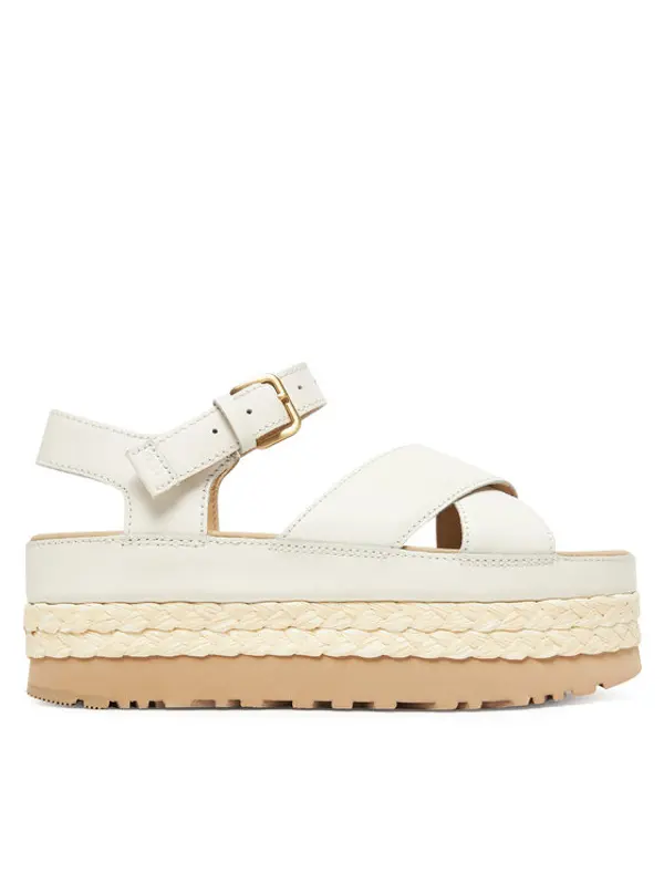 Ugg Ugg Sandale W Aubrey Ankle Strap 1169650 Écru