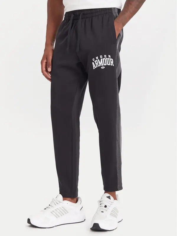 Under Armour Under Armour Donji dio trenerke Ua Rival Fleece Colorblock 6003954 Crna Loose Fit