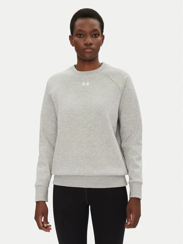 Under Armour Under Armour Majica dugih rukava Rival Fleece Crew 1379508 Siva Loose Fit