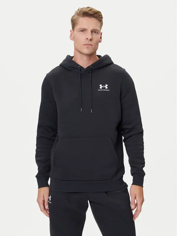 Under Armour Under Armour Majica dugih rukava UA Essential Fleece Hoodie 1373880 Crna Regular Fit