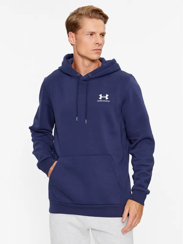 Under Armour Under Armour Majica dugih rukava Ua Essential Fleece Hoodie 1373880 Tamnoplava Loose Fit