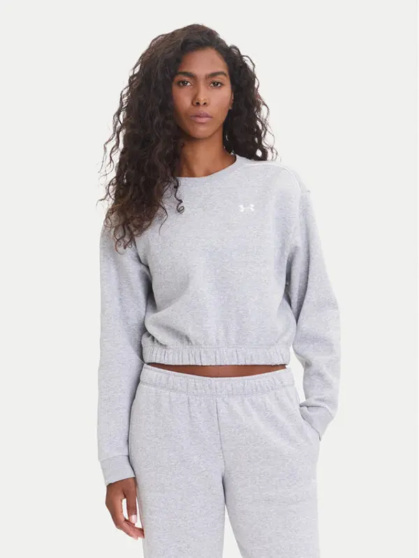 Under Armour Under Armour Majica dugih rukava Ua Rival 6007035 Siva Loose Fit