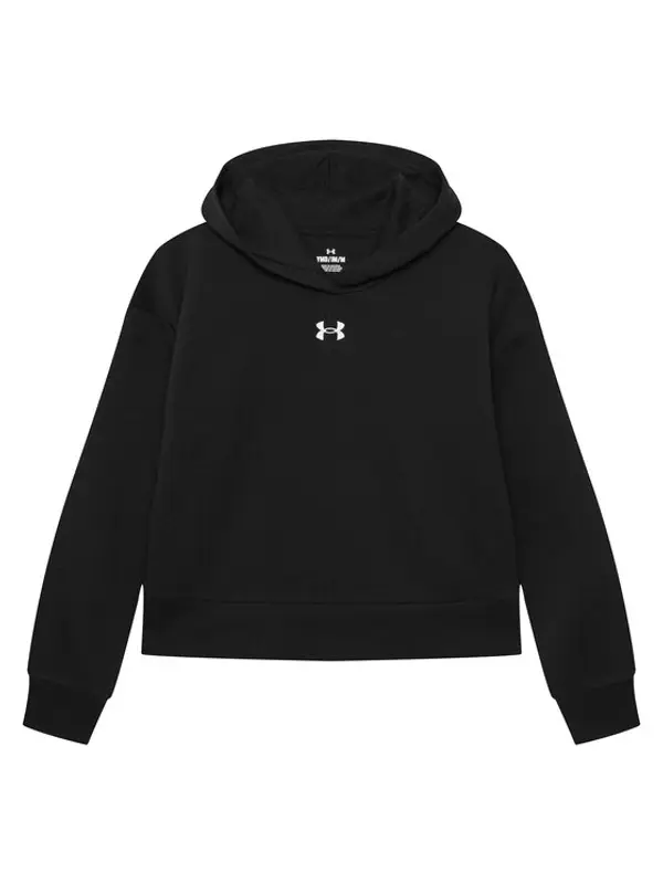 Under Armour Under Armour Majica dugih rukava Ua Rival Fleece Crop Hoodie 1379517 Crna Loose Fit